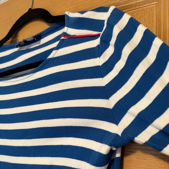 Jones New York Blue and White Striped Top - Picture 4 of 7